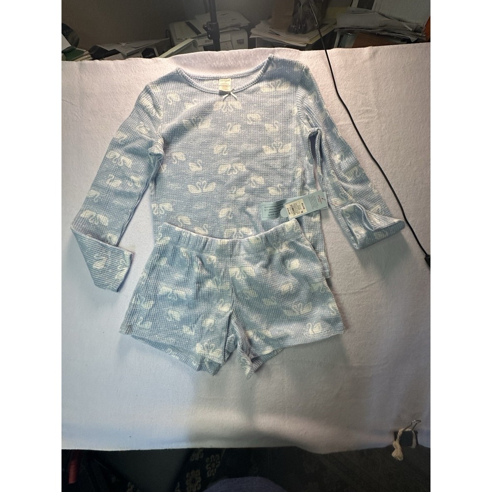 Cat and Jack Girls' Size XL 14 Shorts and Long Sleeve Top Pj Set New W/ Tags